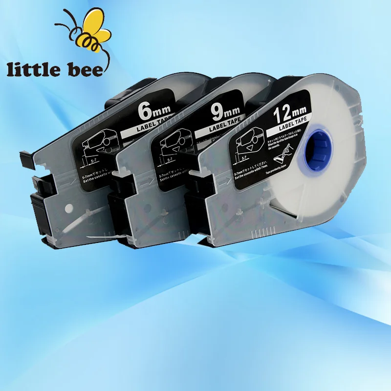Этикетка кассеты 9 мм x 30 м(белый) кабель ID принтер трубки Принтер Mk1000 Mk2000 Mk1100, Mk2100 Mk1500 Mk2500
