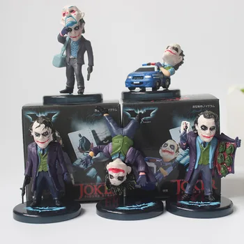 

Anime Marvel the avengers The Dark Knight Joker 5pcs/set PVC Action Figure The Collectible Model Toy 3.5~5.8cm children gift