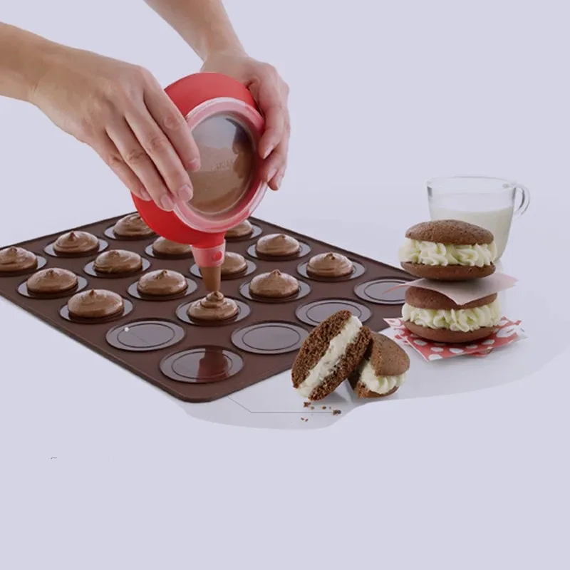 

Kitchen 30-Cavity Silicone Macaron Pastry Oven Mat DIY Mats Cake Pastry Oven Baking Mold Sheet Bakeware Tools