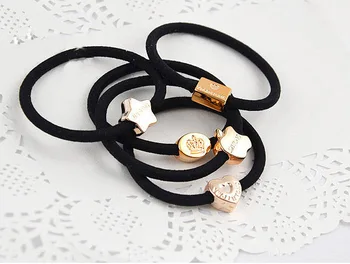 

Fashion hair rope Cheapest Elastic rich letter bow heart shapes hair bands wholesale! 50Pcs/Lot free shipping