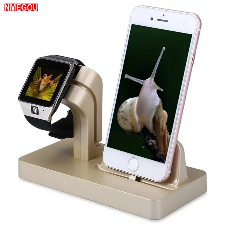 

2 In 1 Charging Charger Dock Station for Aplle Watch Apple IWatch Series 1 2 3 Applewatch IPhone X 6 6S 7 8 Plus Desktop Charger