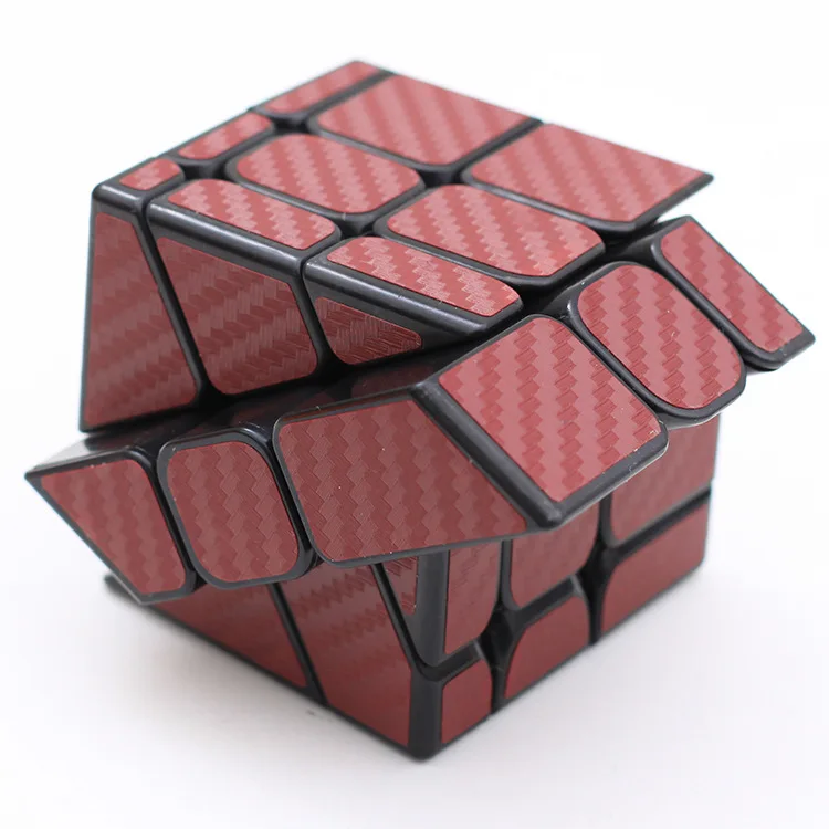 Mofangjiaoshi Cubing класс углеродного волокна куб горячее колесо смешной витой волшебный куб головоломка игрушка для детей - Цвет: Red