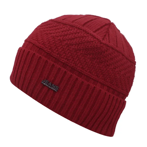 wine red hat YOUBOME зимняя вязаные шапочки зимние, шапки для мужчин шарф вязаная шапка женская мужская Gorras теплая мягкая Балаклава для Шеи Шапка Шапочка - Цвет: wine red hat