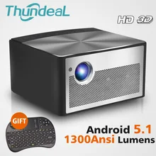 ThundeaL HD DLP Projector H1 Android WiFi Shutter Active 3D Smart Beamer 1300 ANSI Lumens Support 1080P 2K 4K Mini LED Proyector