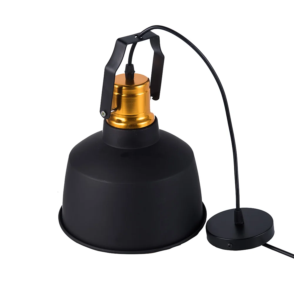 Светодиодный обеденный шнур droplight Люстра с E27/E26 светодиодные лампы для гостиной дома потолочные подвесные светильники - Цвет абажура: Black
