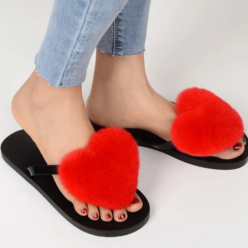 slipper real fur pompom (12)