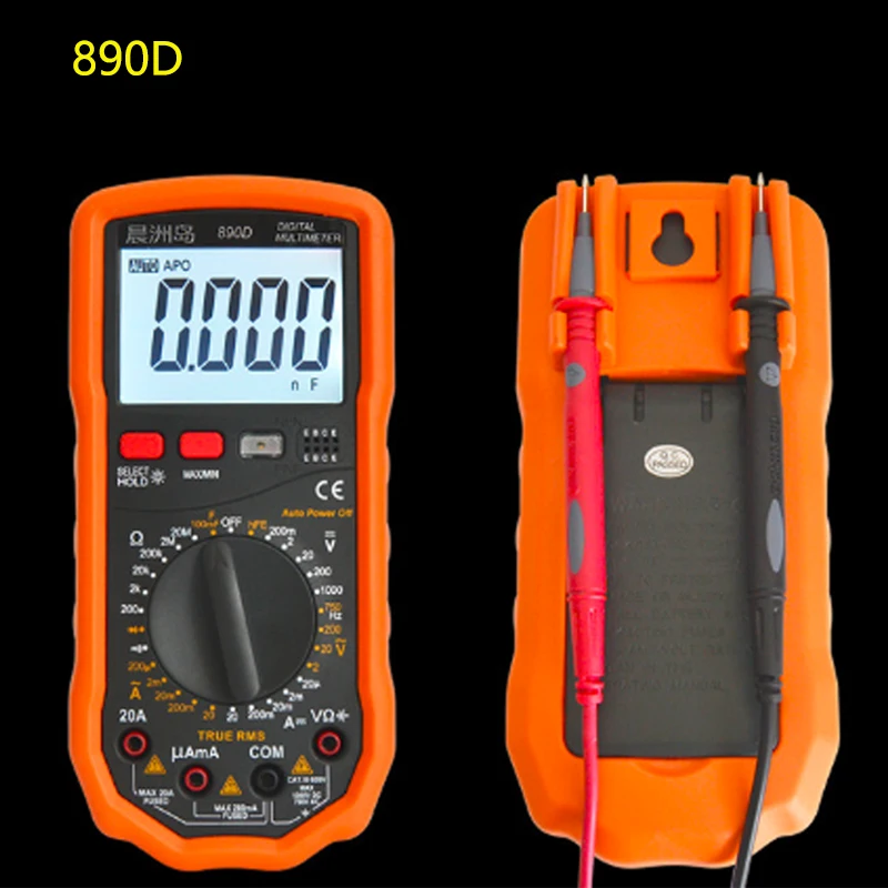 Huppgou 890D/890C+ профессиональный цифровой мультиметр True RMS мультиметр 20mF конденсатор 20A измеритель токов