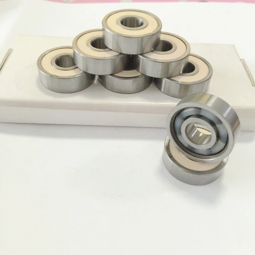 8pc/set Ceramic red Skateboard bearing 608-rs 8*22*7 mm Super fast Ceramic bearing for Inline skates Skateboard Scooters