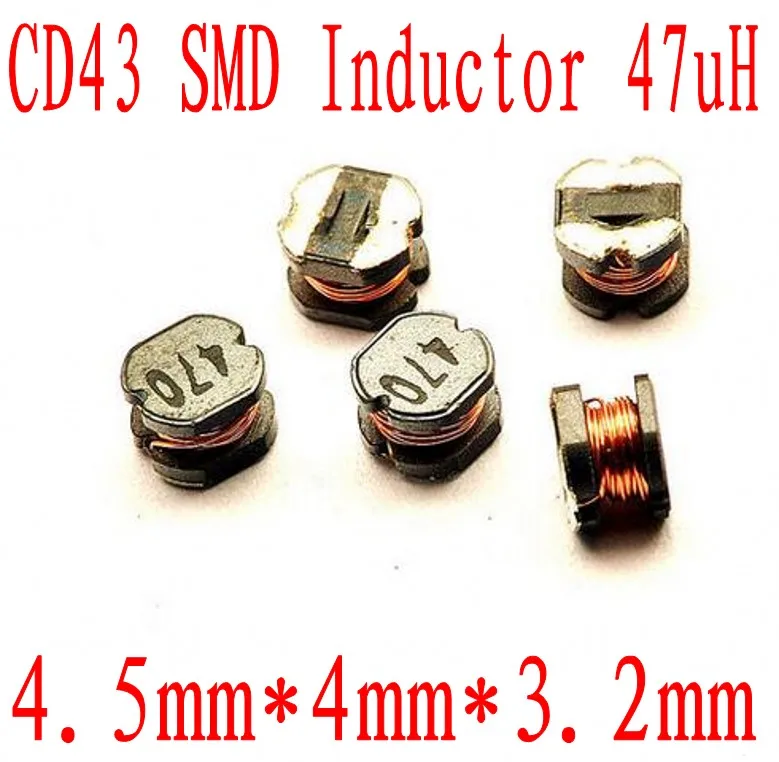 2000pcs/LOT SMD Power Inductor CD43 47UH 4.5*4*3.2MM Unshielded winding inductor | Обустройство дома