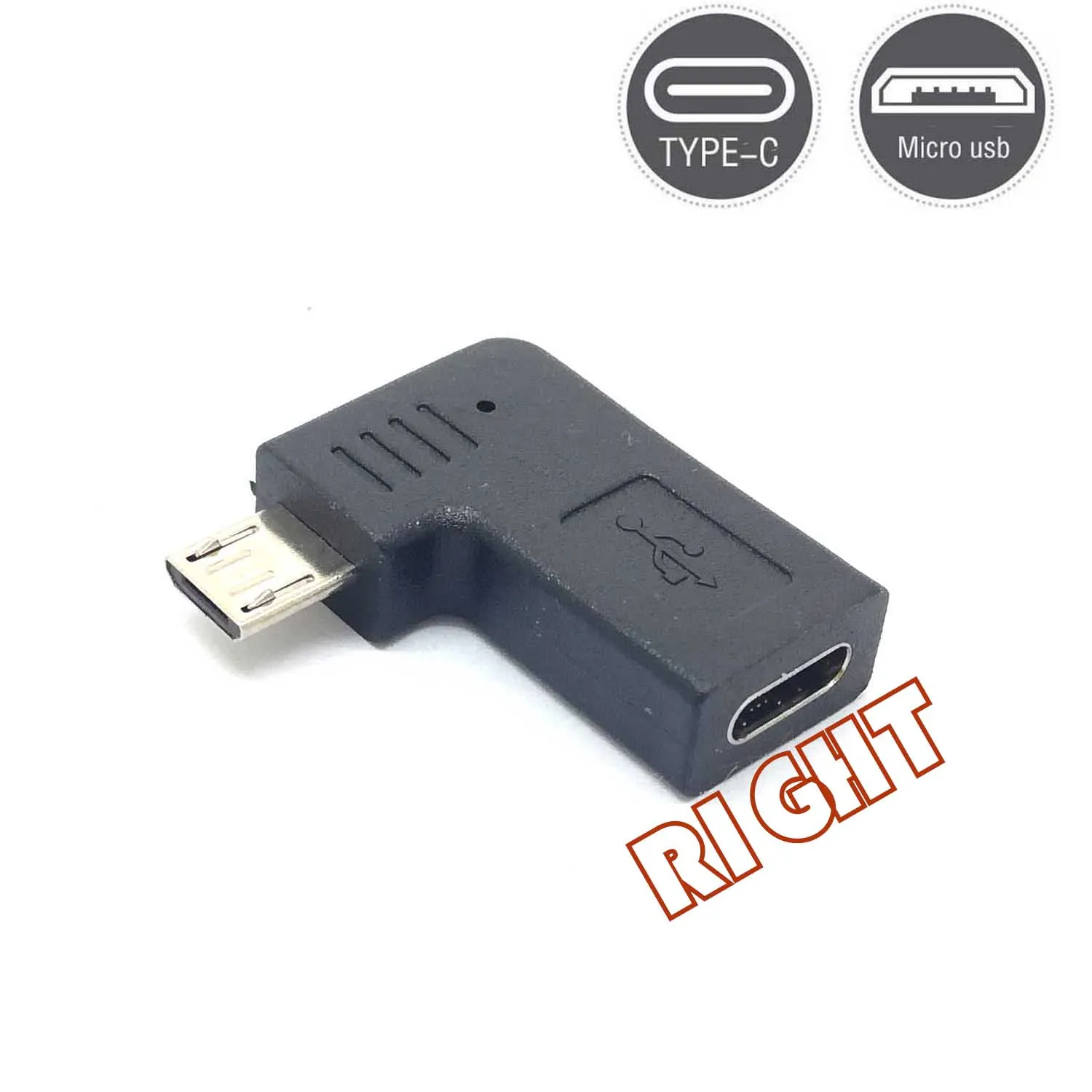 90 angle Type-C Female To Micro-B Micro male USB Charger Data otg cable adapter oy usb aux adapter usb c b cable usb mini cable