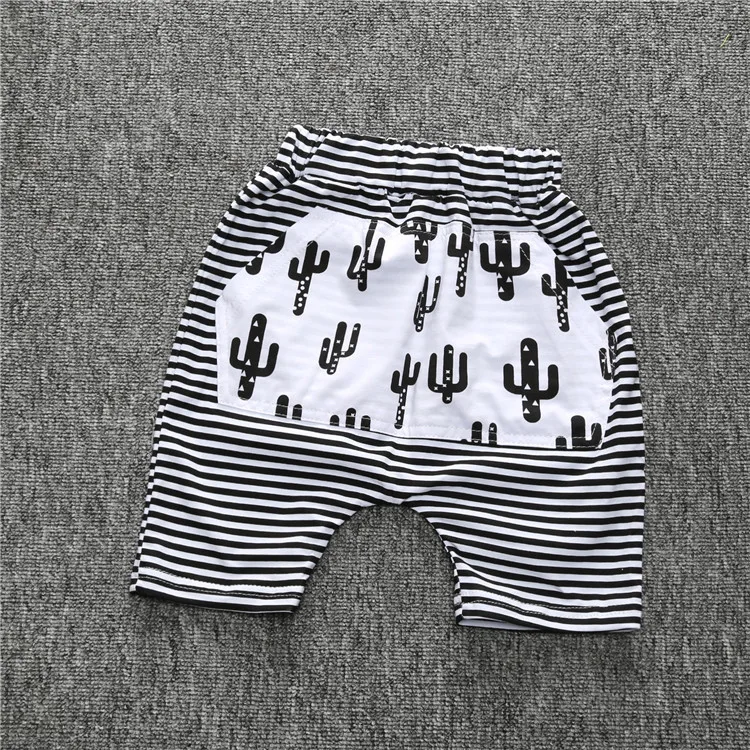 2017 Cactus Stripe Summer Children Kids Baby Boys Loose Harem Pants