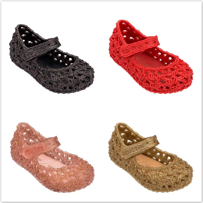 

2019 New Melissa Bird Nest Girls PVC Soft Bottom Jelly Shoes Baotou Hollow Kids Sandals