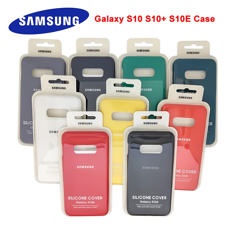 

S10 Case Original Samsung Galaxy S10 Plus Bottom Closed Protective Shell Silky Silicone Cover Soft-Touch For Galaxy S10E S10+