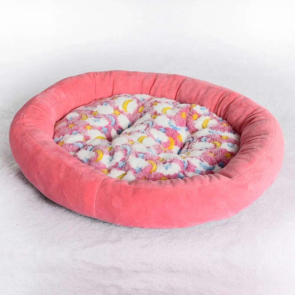 

ISHOWTIENDA Fluffy Oval Dog House Keep Warm Cat's Den Pet's Den Dog Mattress Pet Supplies pet house