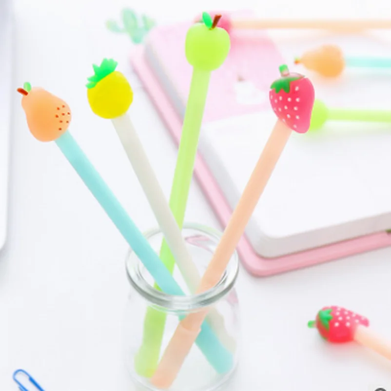 wholesale 200PC gel pen fruit Creative novelty gel pens office