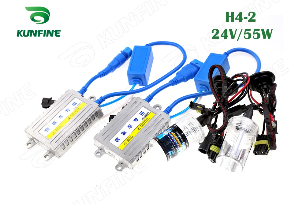 24V 55W Xenon Truck Headlight H4 2 HID Conversion Xenon Kit Car HID Light with Slim