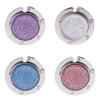 

Rhinestone Alloy Folding Handbag Hanger Bag Purse Table Hook Holder Rack Support Keychain Home Use Multi-Purpose Hooks
