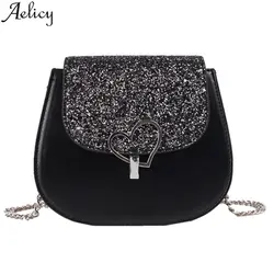 Aelicy бренд Женская контрастная любовь сумка с блестками вечерние кошелек Ms. сумка-мессенджер мини женская маленькая сумка через плечо