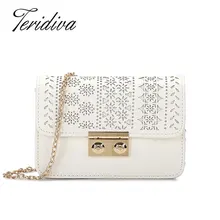 Summer Bag for Women 2016 Hollow Out Handbag Solid Flap Shoulder Bags Woman Chain Crossbody Bag Handbag Women Messenger Bags