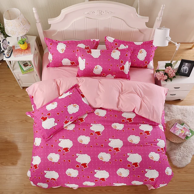 unikea summer home bedding sets pink heart feeling love reactive heart sheets twin
