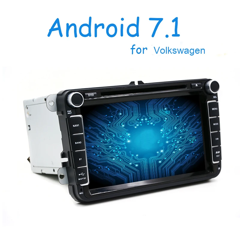 2 Din автомобильный DVD GPSF или VW Golf Polo Jetta Touran Mk5 Mk6 Passat B6 Android 7 1 четырехъядерный Гб RAM