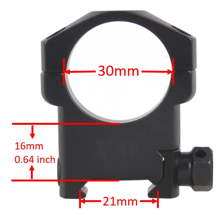 Векторная оптика тактический знак 30 мм высокий профиль 31 мм 1,2 дюйма от основания Пикатинни Вивер Монтажное кольцо кронштейн 21 мм база черный матовый