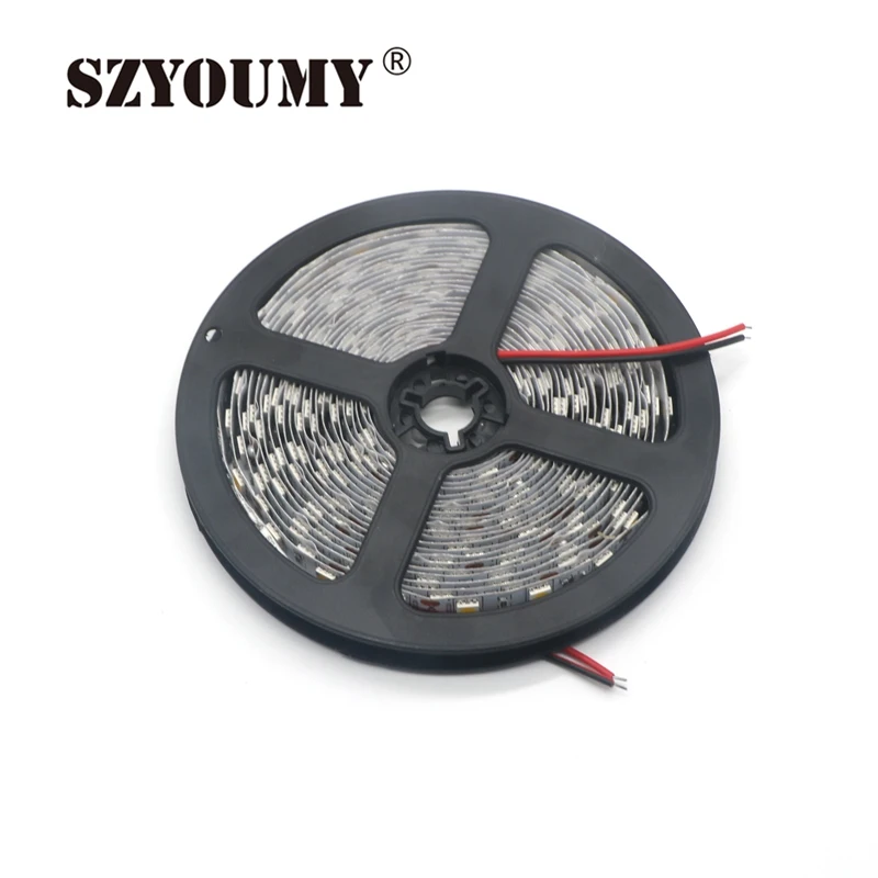 SZYOUMY DC12V Светодиодные ленты 5050 гибкий свет 60 светодиодный/m 5 m IP20 не водонепроницаемый 5050 Светодиодные ленты RGB белый, теплый белый, красный