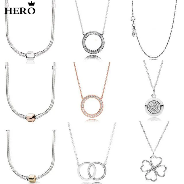 

HERO 925 Sterling Silver Original Copy High Quality 1:1 Simple Cubic Zirconia Necklace Free Of Charge Wholesale Manufacturers