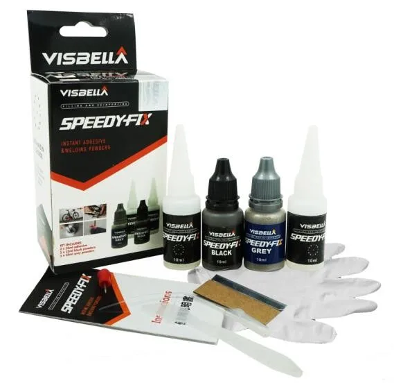 Visbella 2pcs 7 Second Speedy Fix Quick Bonding Adhesive Powders for Metal Steel Plastic Wood Ceramic Repair Glue Reinforcing Visbella 2pcs 7 Second Speedy Fix Quick Bonding Adhesive Powders for Metal Steel Plastic Wood Ceramic Repair Glue Reinforcing