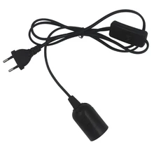 1,8 м Мощность Шнур кабель E27 Цоколи ЕС розетка с выключателем провод для подвесной светодиодный лампы e27 подвесные Подвеска Разъем Держатель