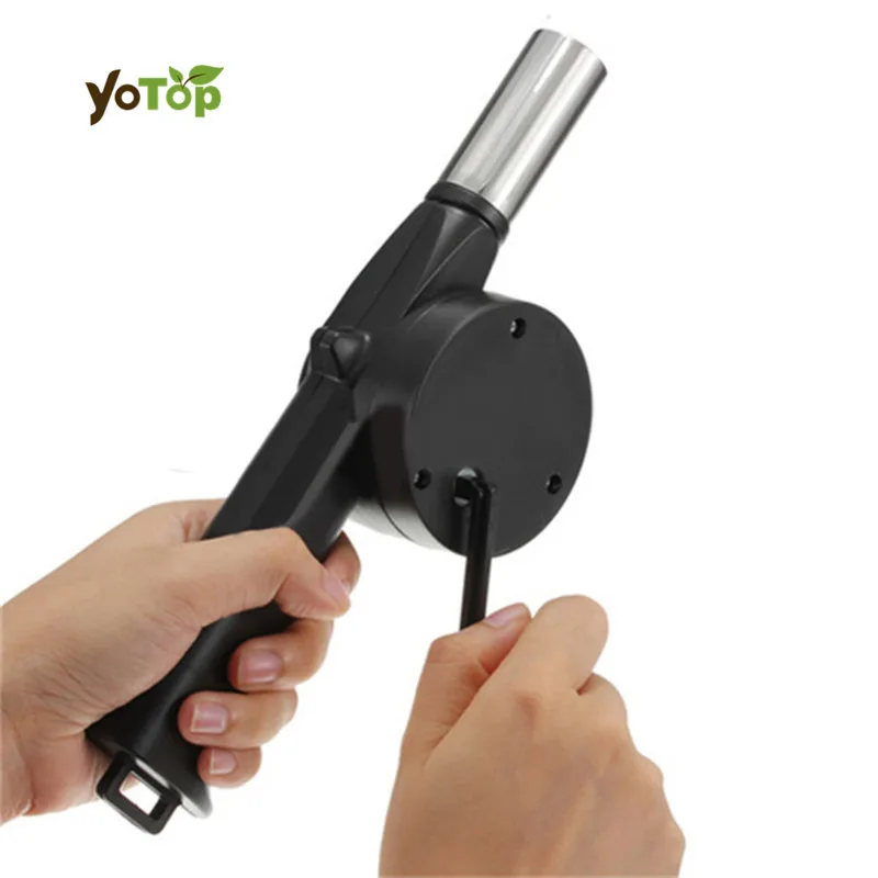 

YOTOP Stainless Steel BBQ Hand Fan Manually Outdoor Barbecue Fan Air Blower For Barbecue Fire Picnic Camping Outdoor