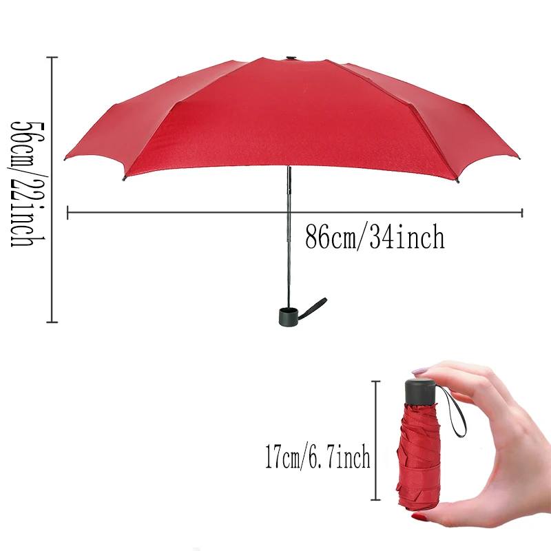 Mini Pocket Umbrella Women UV Small Umbrellas 180g Rain Women Waterproof Men Sun Parasol Convenient Girls Travel Parapluie Kid - Image 5