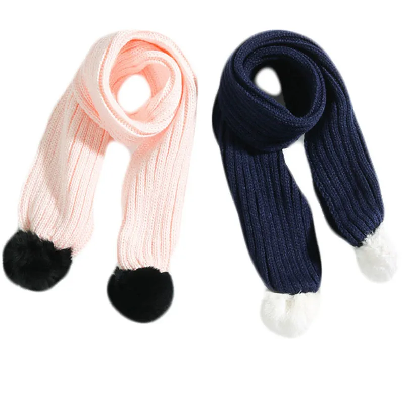 Children's Cotton Scarf Baby Fashion Knitted Autumn and Winter Baby Neck Collars Kids Handmade Scarf Cute Wool Boy Girl Collar 