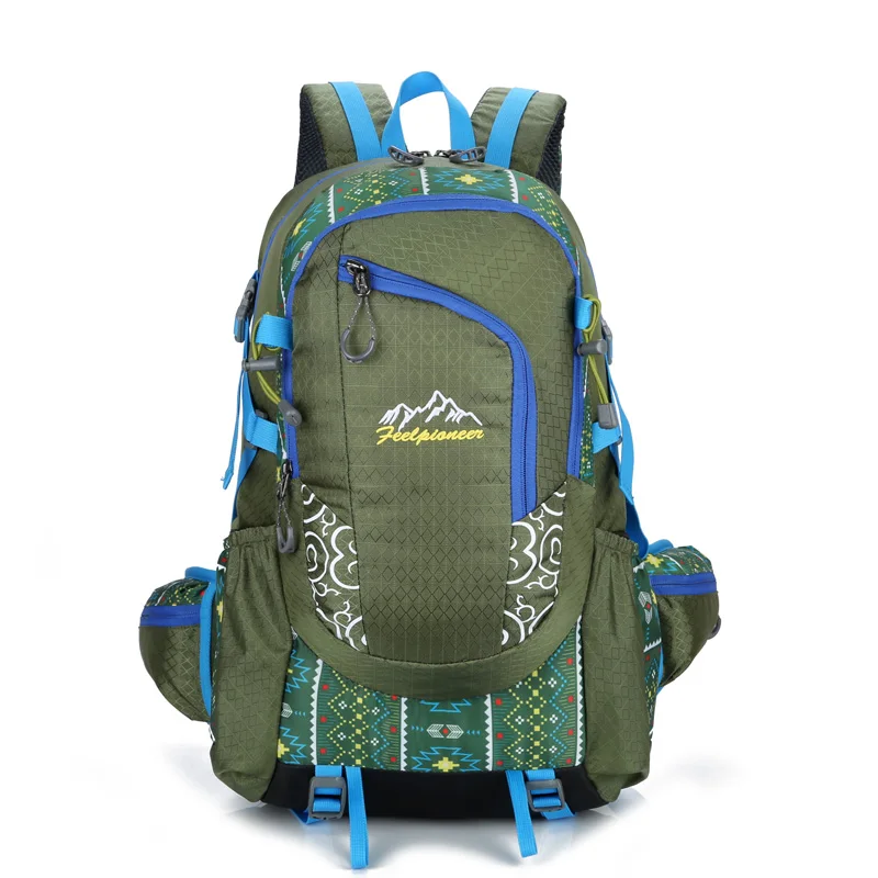 40L водонепроницаемый нейлоновый рюкзак для мужчин и женщин, спортивные школьные рюкзаки для кемпинга, походов, лыжный рюкзак, рюкзак для скалолазания - Цвет: Синий цвет