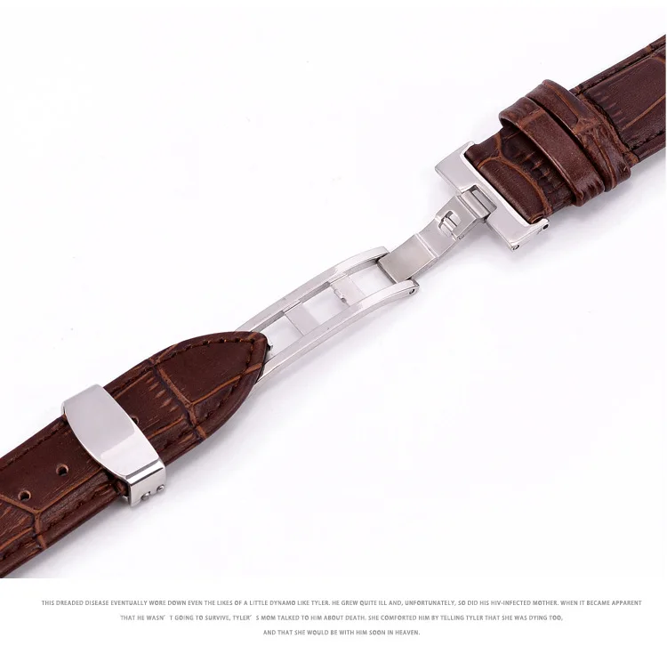 Strap 18mm 20mm 22mm 24mm soft leather watch strap crocodile strap for Tissot Seiko