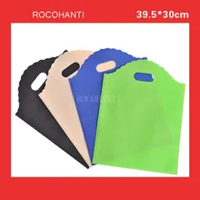 50x нетканые сумки волна Ручки Индивидуальные нижнее белье одежда экологичный нетканые мешок пустой