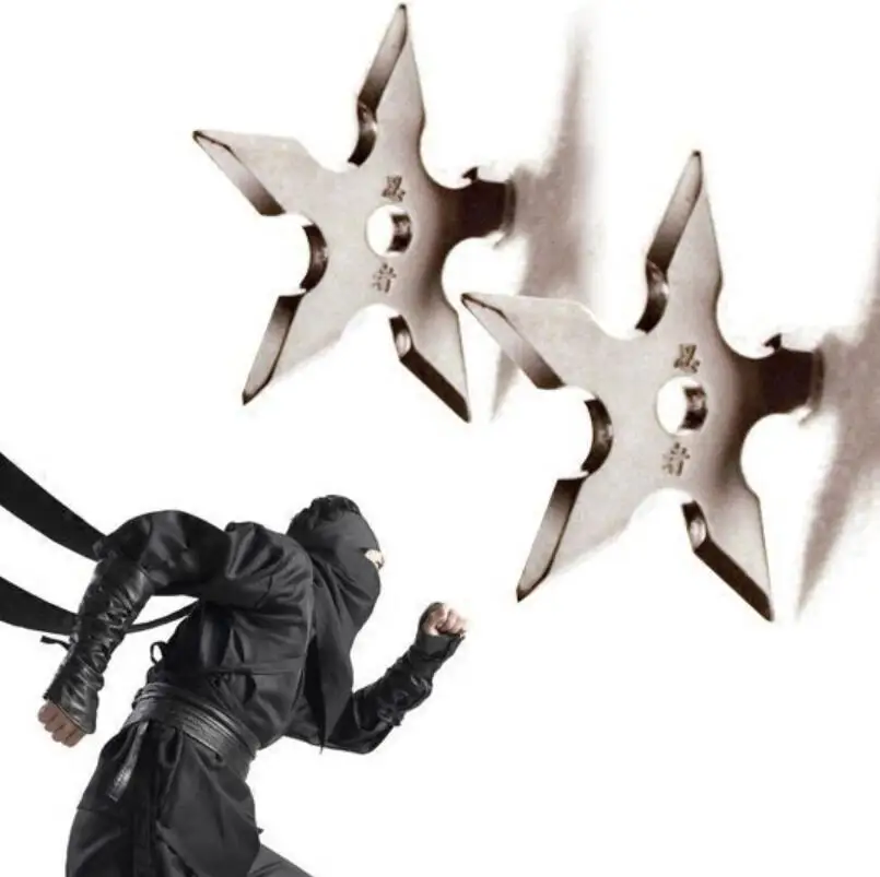Creative Silver Stainless Steel Ninja Dart Hook Hangers Key Wall Holder Home Decoration Accessories Ornament Metal Coat Hooks