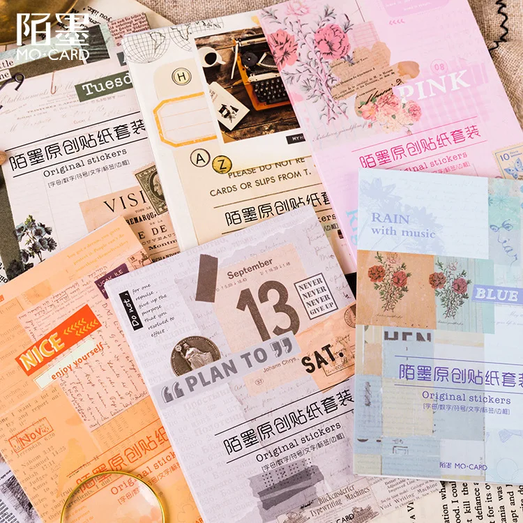 

10 Sheet/pack Creative Plan Decorative Washi Stickers Vintage Scrapbooking Stick Label Diary Stationery Album Bullet Journal