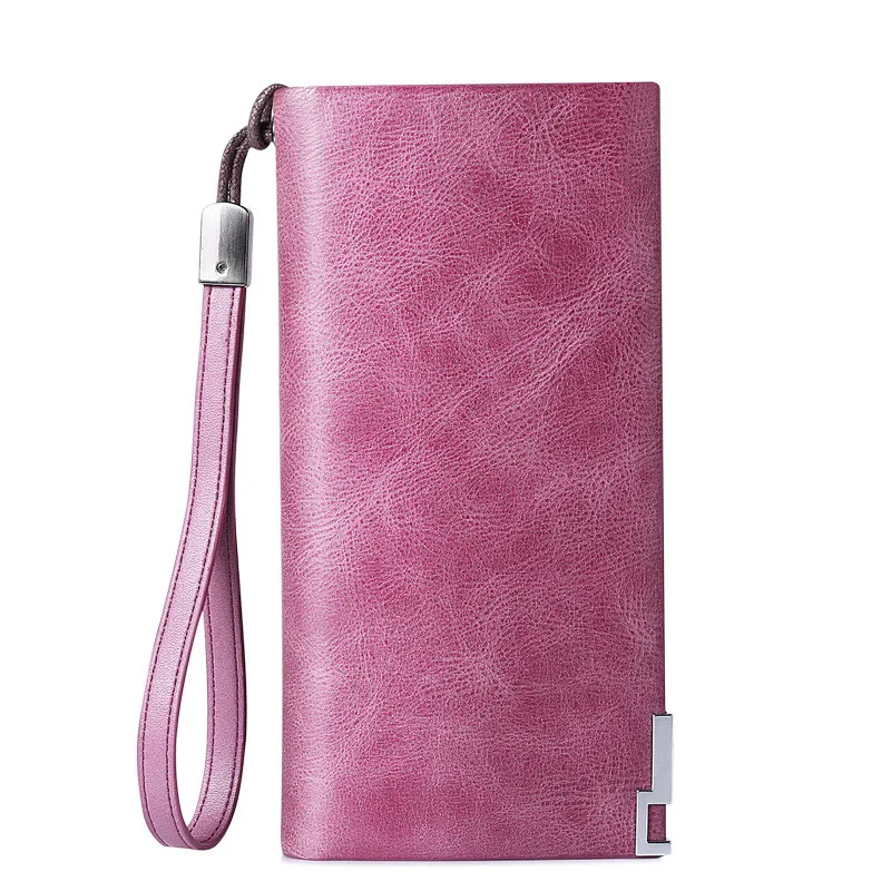 

Luxury Brand Genuine zipper Wallets Women Long Leather cowhide solid color Clutch Wallets Female Money Bag Credit Card Holder