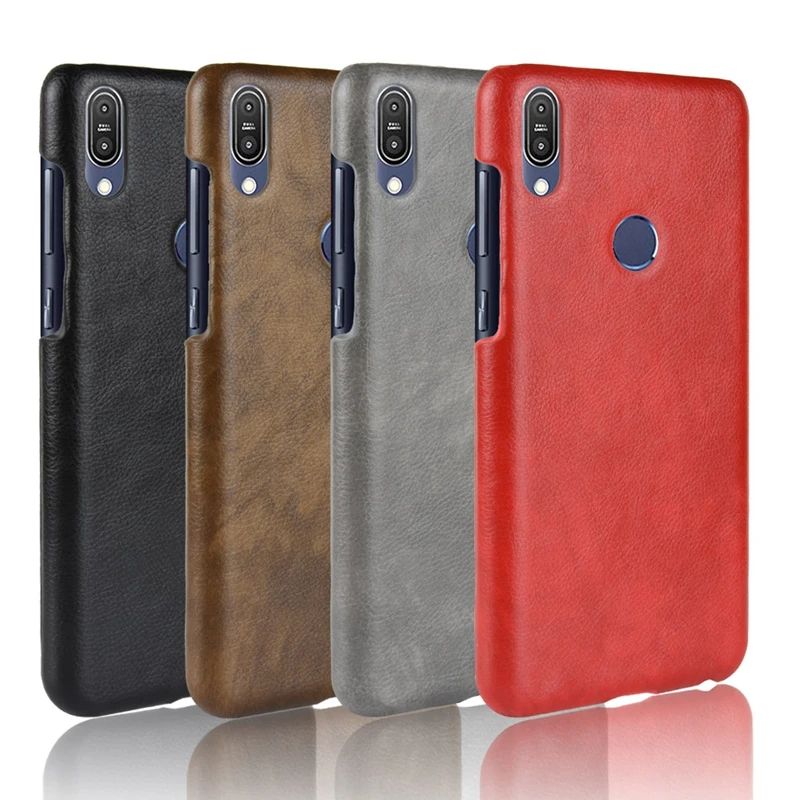 

High quality Litchi Cases For Asus Zenfone 5z ZS620KL 5 ZE620KL Cover Leather PC hard Case For Max Pro (M1) ZB601KL/ZB602K Coupe