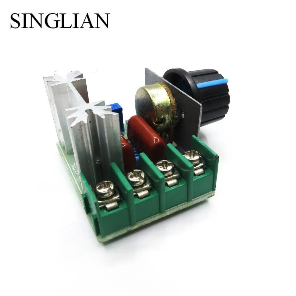 

AC 220V 2000W SCR Voltage Regulator Dimming Dimmers Speed Controller Thermostat