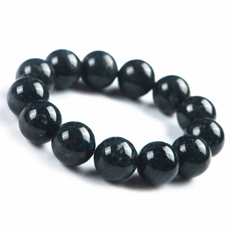 

Women Men Powerful Stretch Round Bead Bracelet 16mm Blue Gemstone AAAAA Genuine Natural Pietersite Bracelet