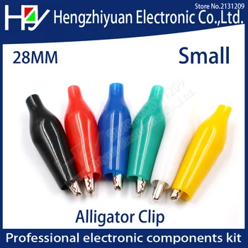 

Hzy 28MM Insulation Metal Alligator Clip Electric Test Lead colorful Red Black Blue Green White Yellow small crocodile clip