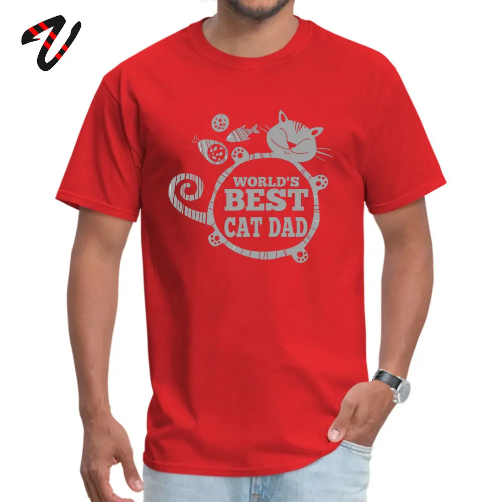  Men's T-Shirt Best Cat Daddy Print Tees 100% Cotton Crew Neck Short Sleeve Casual Tops Shirt NEW YEAR DAY Drop Shipping Best Cat Daddy20234 red
