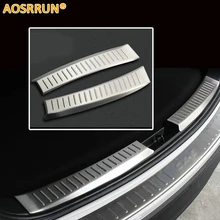 AOSRRUN Stainless Steel Inner Rear font b Bumper b font Protector Sill Car Accessories Trunk Trim