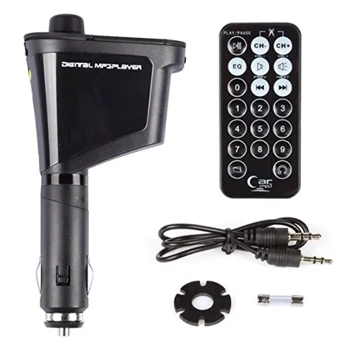 Wireless FM Transmitter Modulator Radio Adapter Car Kit with Univeral LCD/Music Control/Mic and Charging Port for iPhone 6Plus