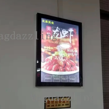 

A2 slim aluminum frame led illuminated menu boards magnetic open led menu light boxes for restuarnat,pizza shop