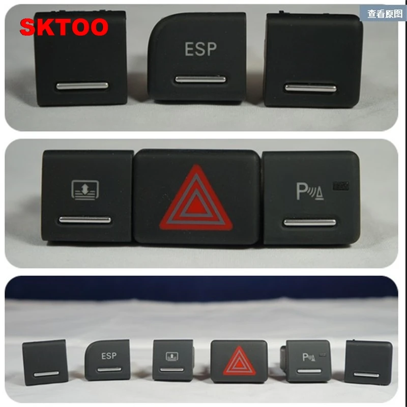 SKTOO радар переключатель заднего хода, переключатель вспышки бис ESP переключатель парковки вспомогательная кнопка для AUDI A4 B6 B7 S4 2002-2008