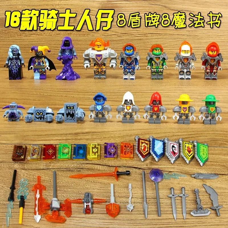 Preise 32 stücke Ninjago + Nexo Ritter Fakten Schlange Armee Sensei Wu Laterne Blei Krabben Jerry Hamer Bausteine Kompatibel Mit legoing
