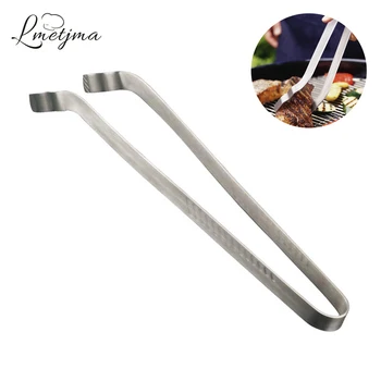 

LMETJMA Stainless Steel BBQ Tongs Grill Tongs for BBQ Tweezers BBQ Long Tweezers Food Tongs Clip Kitchen Cooking Tools KC0147